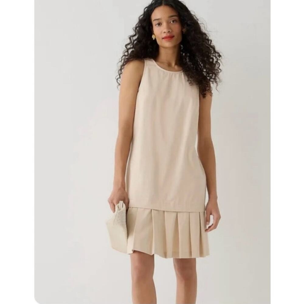 J. Crew pleated-hem shift dress women's size XS NWT
